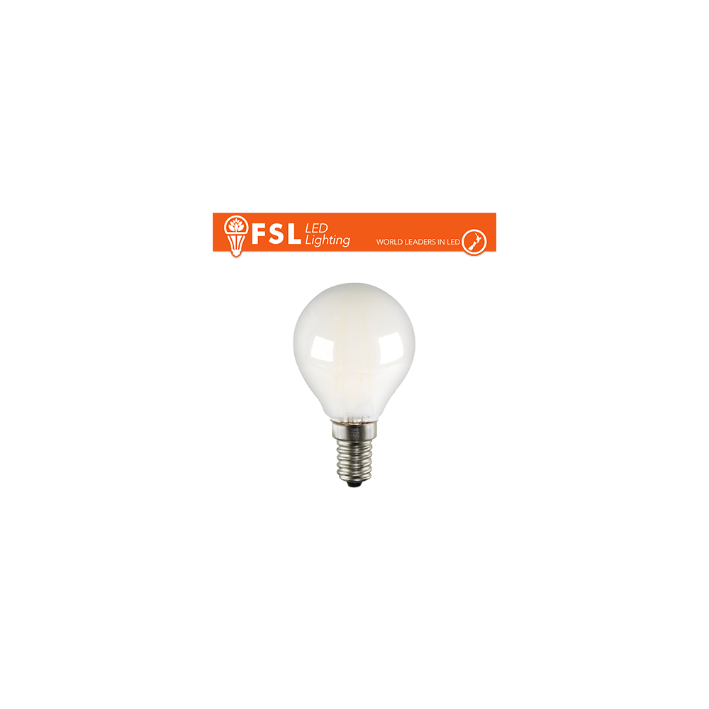 FSL Lampadina sfera filamento opale G45 7W‑3000K E14