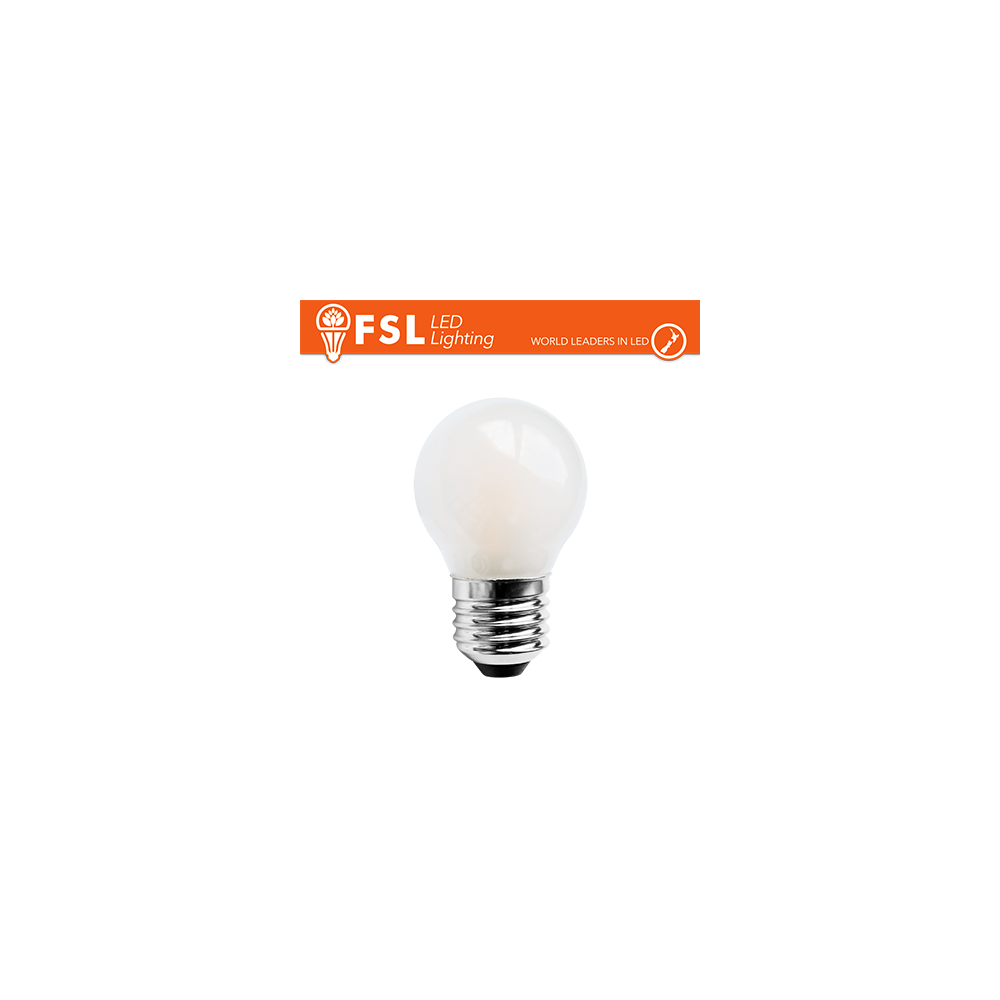 FSL Lampadina sfera filamento opale G45 7W‑3000K E27