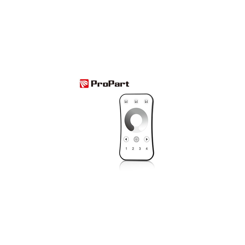 Telecomando RF 1 Canale - 4 Zone, Bianco, con Touch Wheel