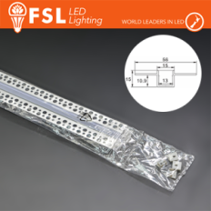 FSL Kit profilo alluminio Raso 6063 2m Argento con cover opale per installazione a filo cartongesso