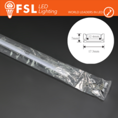 FSL Kit profilo alluminio a U 6063 2m Argento con cover opale, nuova versione rinforzata per striscia montaggio a vista e incass
