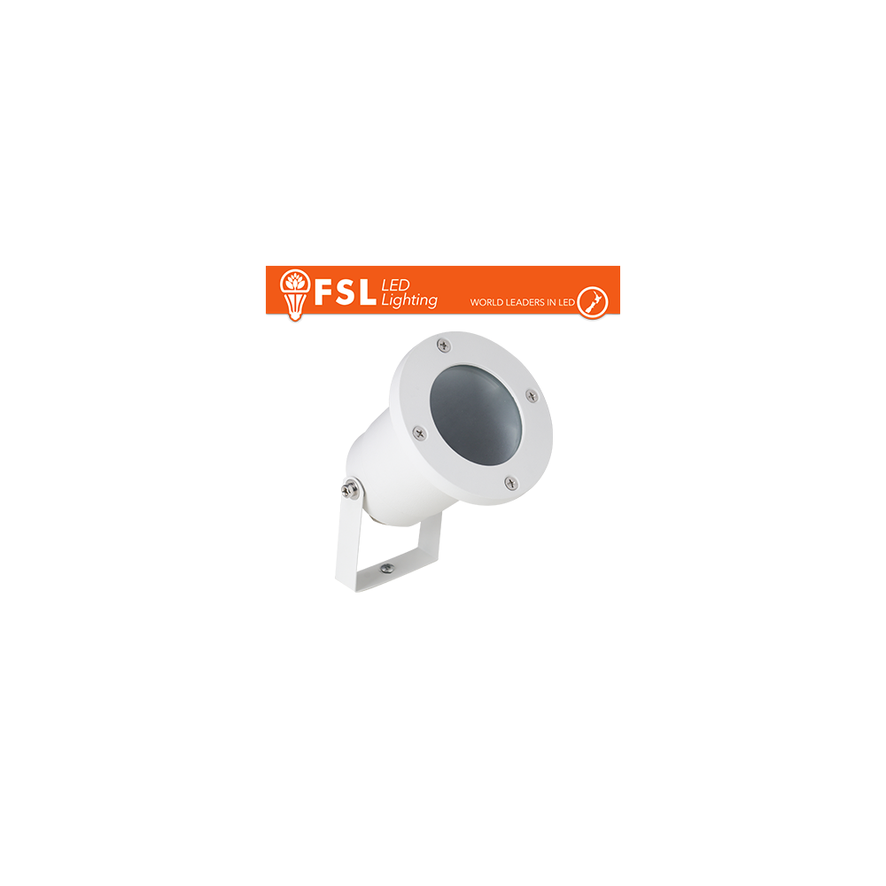 Faretto giardino orientabile picchetto ip65 gu10 Bianco