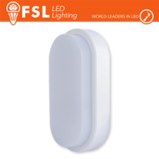 FSL Plafoniera LED ovale bianca 15W‑3000K IP54