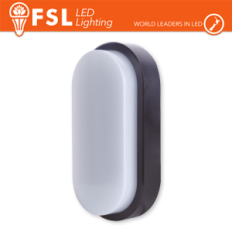 FSL Plafoniera LED ovale nera 15W‑3000K IP54