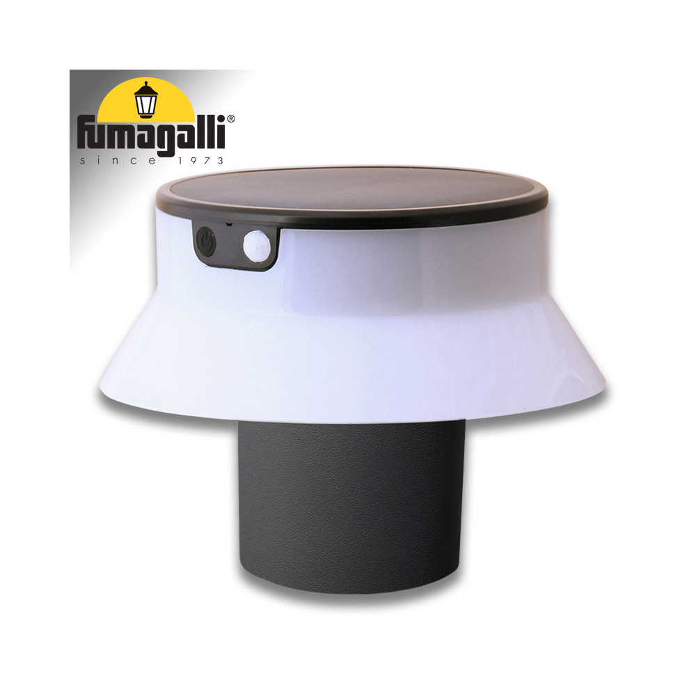 FELICE 200 SPIKE NERO SOLAR LED Ø150 PIR CCT SET RIFL. OPALE