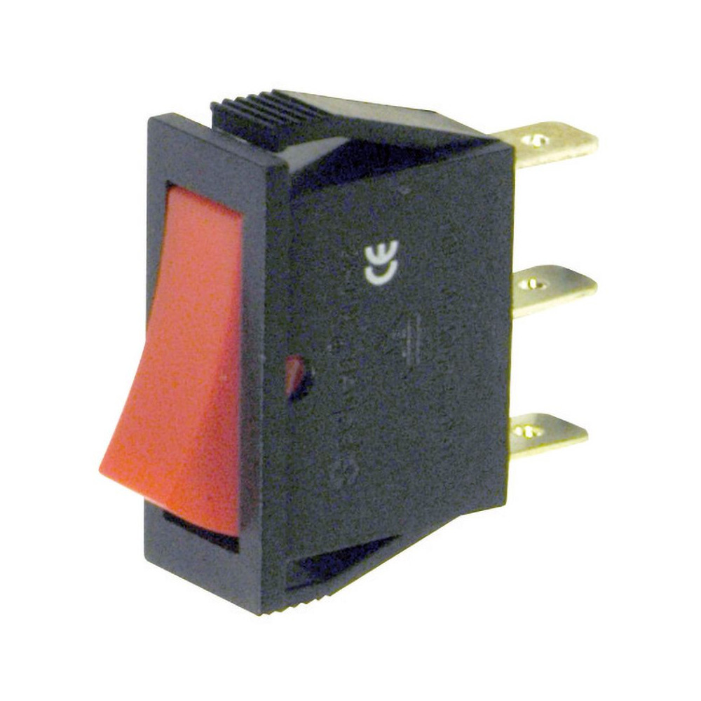 Deviatore a bilanciere unipolare, da incasso, 16A 250V, rosso