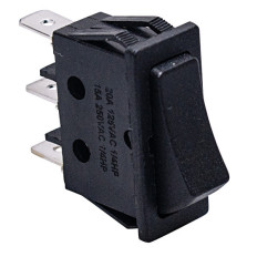 Deviatore a bilanciere unipolare, da incasso, 16A 250V, nero