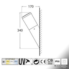AMELIA FS NERO OPALE E27 A60 LED 11W CCT 3WHITE