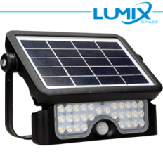 Faretto solare LED senza fili 500lm - con sensori (movimento e crepuscolare)