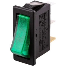 Interruttore luminoso a bilanciere, da incasso, 16A 250V, verde