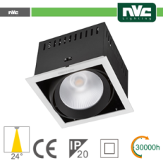Incasso Multi lampada - 24w(1x24w) 3000k 2100lm superiore a 24° CRI90