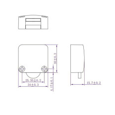 Interruttore a Pulsante momentaneo per Ante e Porte, 2A 250V, bianco