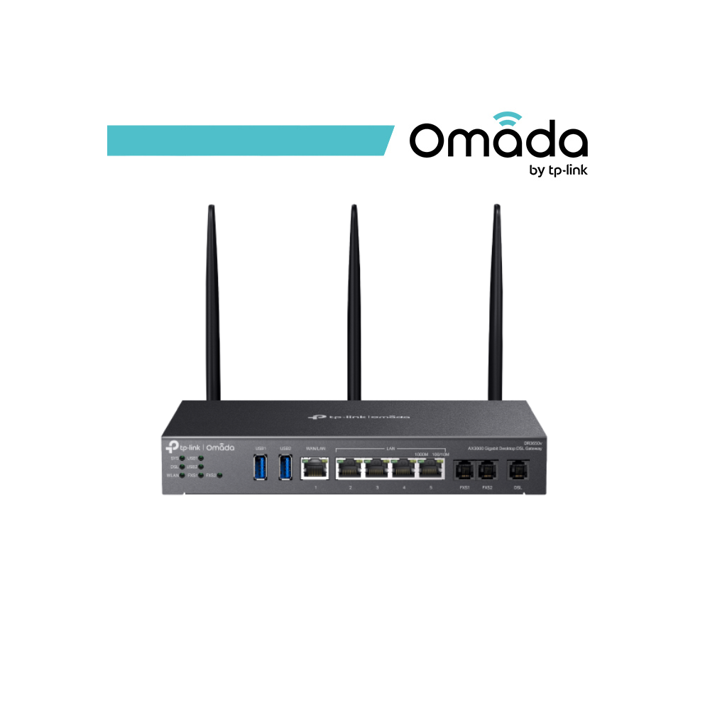 Omada Gateway Desktop Gigabit Wi-Fi 6 AX3000 DSL - DR3650v