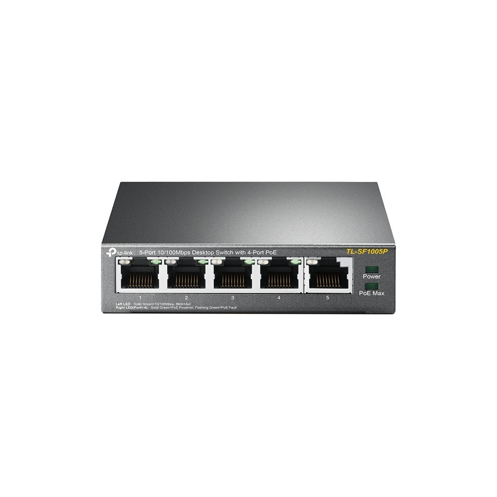 TP Link Switch desktop 5 porte 10/100Mbps 4 PoE - TL-SF1005P