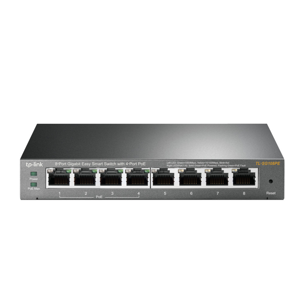 Easy Smart Switch 8 Porte Gigabit con 4 Porte PoE TL-SG108PE