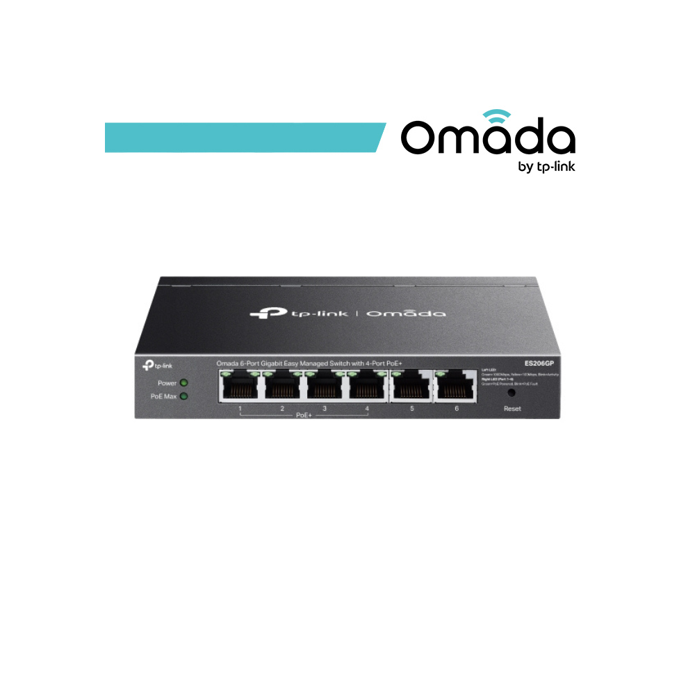 Omada 6-Port Gigabit Easy Managed Switch with 4-Port PoE+
