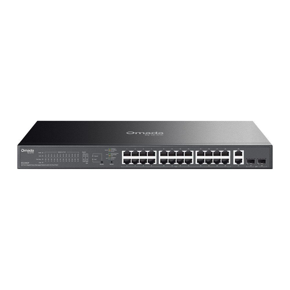 Omada 28-Port Gigabit Easy Managed Switch with 24-Port PoE+