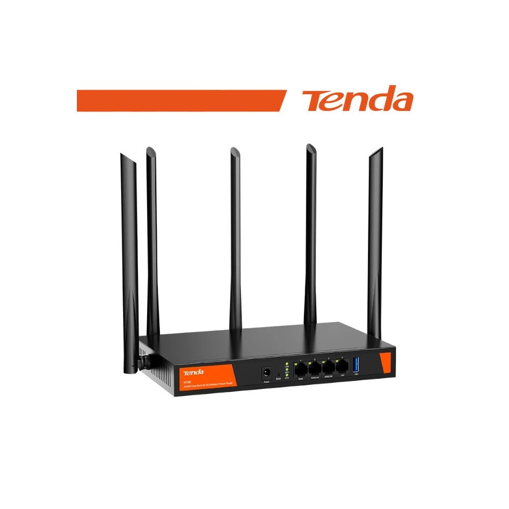 Tenda Router Wi-Fi6 (AX3000)Dual-band, 4port GE, fino 500 m² | W30E