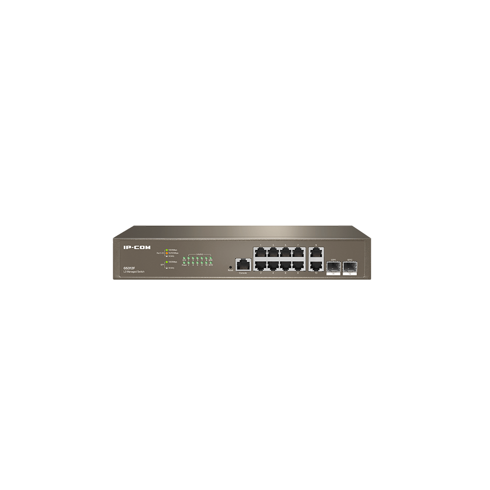 IP-COM Switch Gigabit cloud managed L3 - 12 porte (10 GE + 2 SFP)ProFi | G5312F
