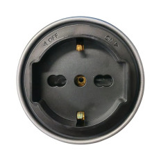 Presa Schuko / bipasso Plug&Play per Sistema a Binario 16A 250V Nero ETB2102
