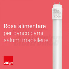 Tubo Led T8 - 18W - 120cm - 230Vac - Rosa per banco carni