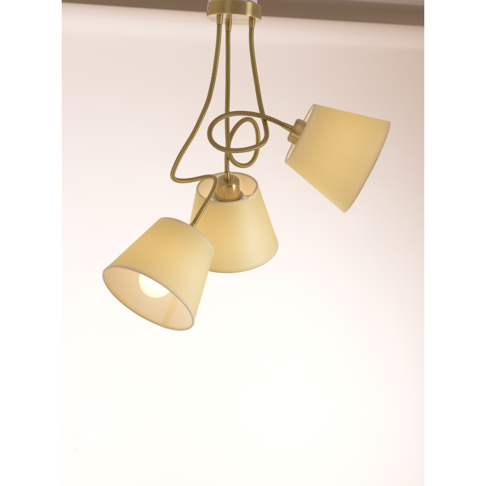Illuminando FRIDA SOFT 3  brunito, paralume avorio | ELETTROSUD