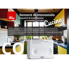 Rilevatore di monossido di carbonio per ambienti residenziali, B&B, alimentazione a batteria.