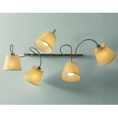 Illuminando SOFT 5  cromo, paralume avorio | ELETTROSUD