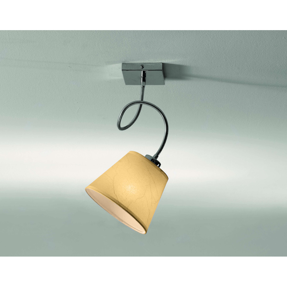 Illuminando SOFT 1  cromo, paralume avorio | ELETTROSUD