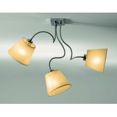 Illuminando SOFT 3  cromo, paralume avorio | ELETTROSUD