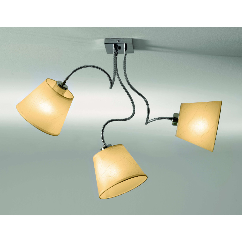 Illuminando SOFT 3  cromo, paralume avorio | ELETTROSUD