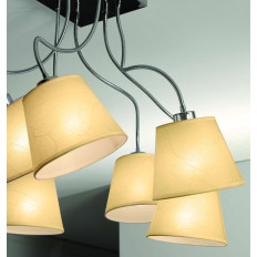 Illuminando SOFT 9  cromo, paralume avorio | ELETTROSUD