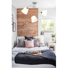 Illuminando SOFT 3  cromo, paralume bianco | ELETTROSUD