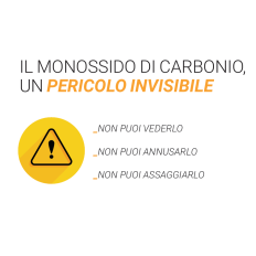 Rilevatore di monossido di carbonio per ambienti residenziali, B&B, alimentazione a batteria.