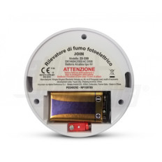 Rilevatore di fumo fotoelettrico per ambienti residenziali, B&B, alimentazione a batteria.