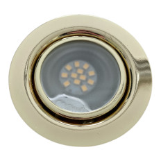 Faretto LED da incasso con vetro protettivo 1.8W - 12V - Ø 55mm - 4000k - ORO