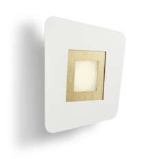 Illuminando DEDALO 1 3000 K – Applique / plafoniera, bianco / foglia oro | ELETTROSUD