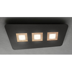Illuminando DEDALO 3 senza lampadine – Applique / plafoniera, antracite / foglia rame | ELETTROSUD