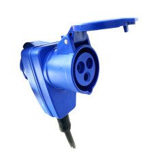 Prolunga industriale con incorporato adattatore presa Schuko + presa CEE IP44 230V