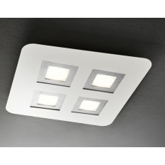 Illuminando DEDALO 4 senza lampadine – Applique / plafoniera, bianco / foglia argento | ELETTROSUD
