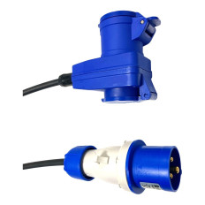 Prolunga industriale con incorporato adattatore presa Schuko + presa CEE IP44 230V