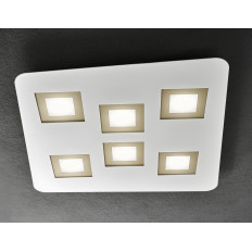 Illuminando DEDALO 6 4000 K – Plafoniera, bianco / sabbia | ELETTROSUD