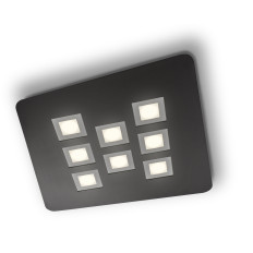 Illuminando DEDALO 8 senza lampadine – Plafoniera, antracite / grigio | ELETTROSUD