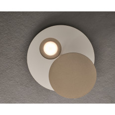 Illuminando EMISFERO P 4000 K – Applique / plafoniera, bianco / sabbia | ELETTROSUD