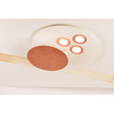 Illuminando EMISFERO M 3000 K – Plafoniera, bianco / foglia rame | ELETTROSUD