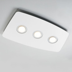 Illuminando DEMETRA 3 senza lampadine – Applique / plafoniera, bianco / grigio | ELETTROSUD