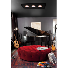 Illuminando DEMETRA 3 4000 K – Applique / plafoniera, nero / sabbia | ELETTROSUD