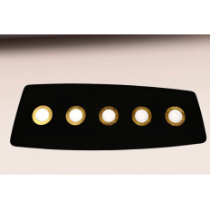 Illuminando DEMETRA 5 senza lampadine – Plafoniera, nero / foglia oro | ELETTROSUD