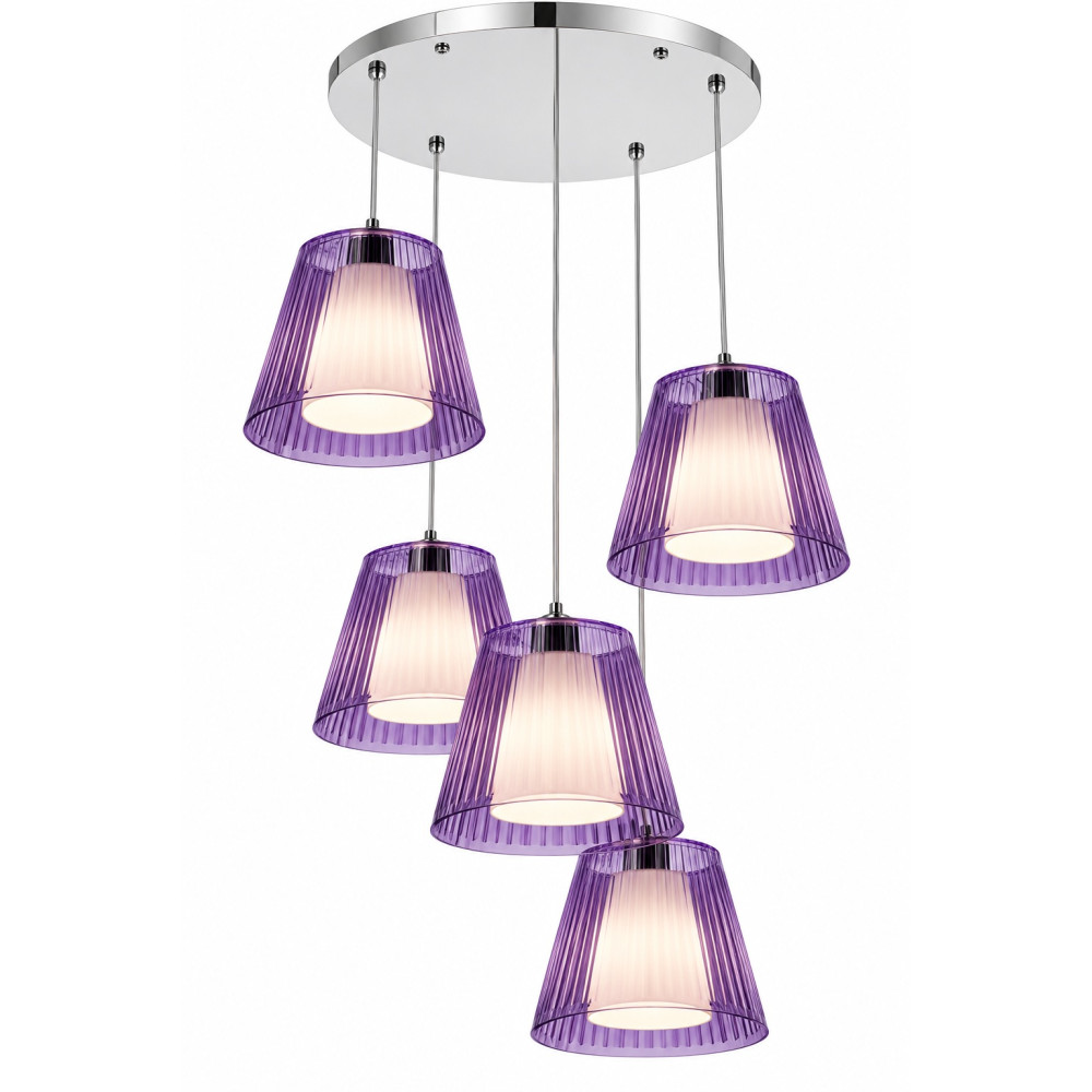Illuminando Jolly 5 P - esempio composizione con cinque diffusori viola