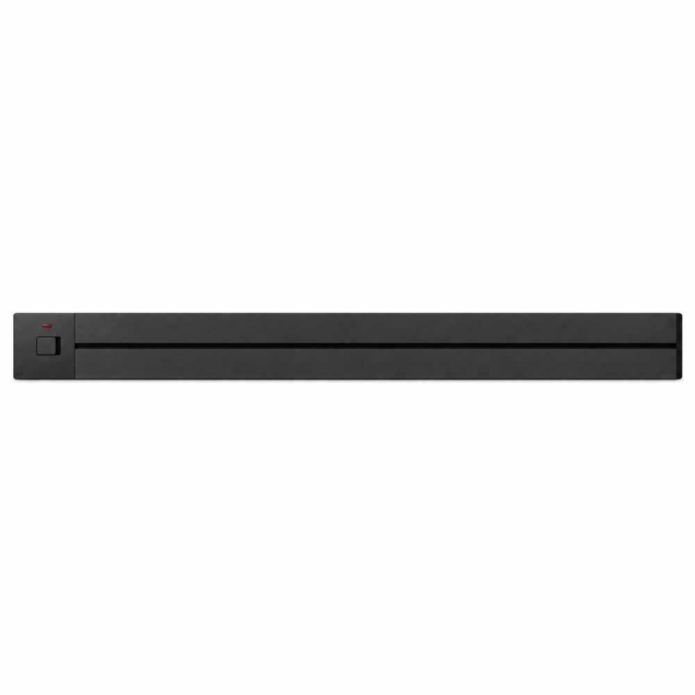 Binario Elettrificato da Parete per prese Plug&Play 800 mm 25A Nero con tasto ETB4005